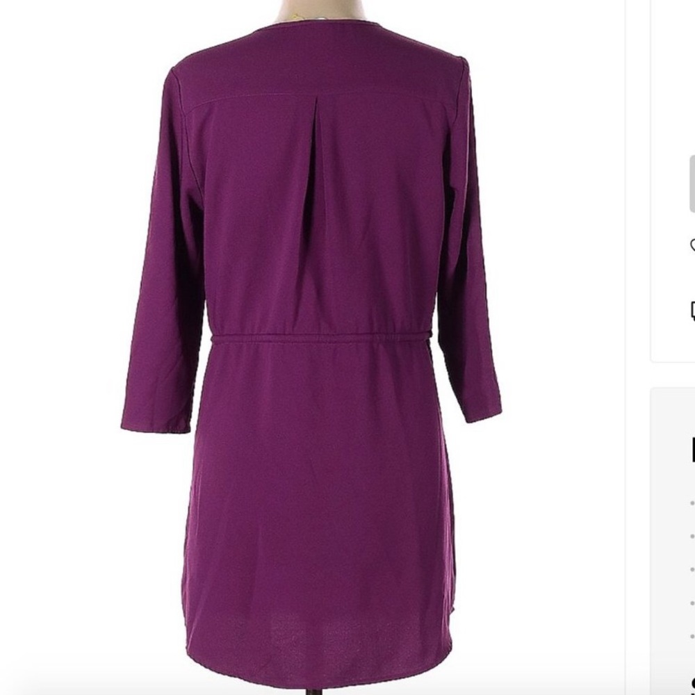 Jack by BB Dakota! Purple Button Down Tie Dress NWT! - Picture 2 of 7